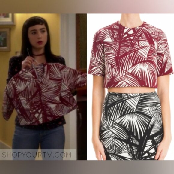 NEW Elizabeth and James Lowell printed crop top S - Picture 1 of 12